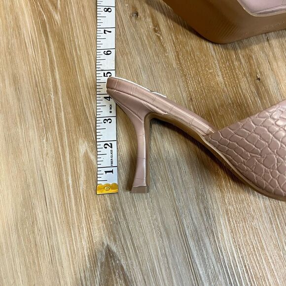 NEW YORK & COMPANY Pink Open Toe Heels Size 8.5 - Picture 6 of 6